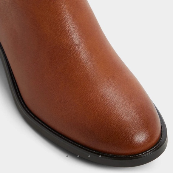 Brown Knee-High Leather Boots - Picture 3 of 6